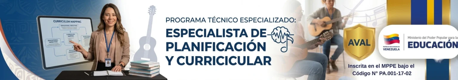 Banner del Programa Especialista en Planificación Educativa y Curricular de OTILCA